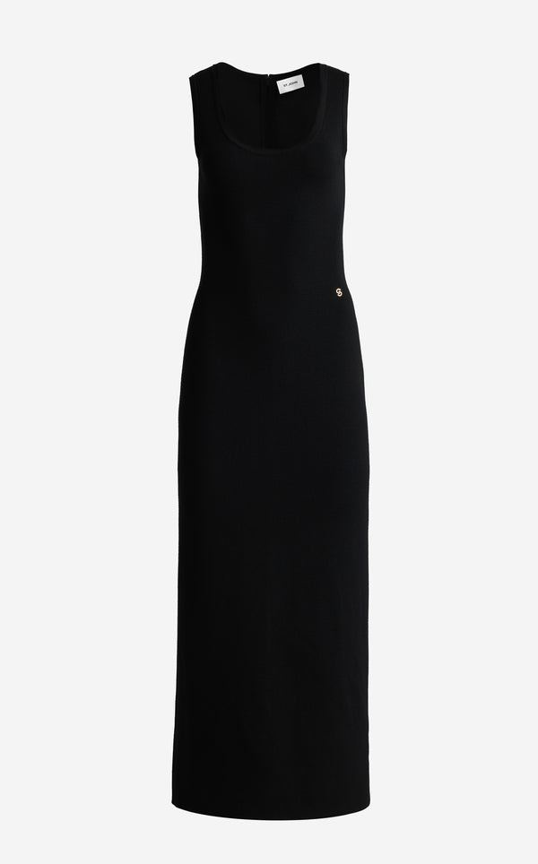 St. John Michelle Dress In Signature Doubleface Knit BK00