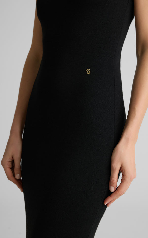 St. John Michelle Dress In Signature Doubleface Knit BK00
