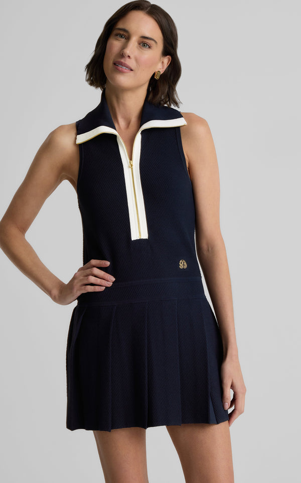 St. John Nelly Dress In St. John X Malbon Diagonal Stretch Knit MTWH
