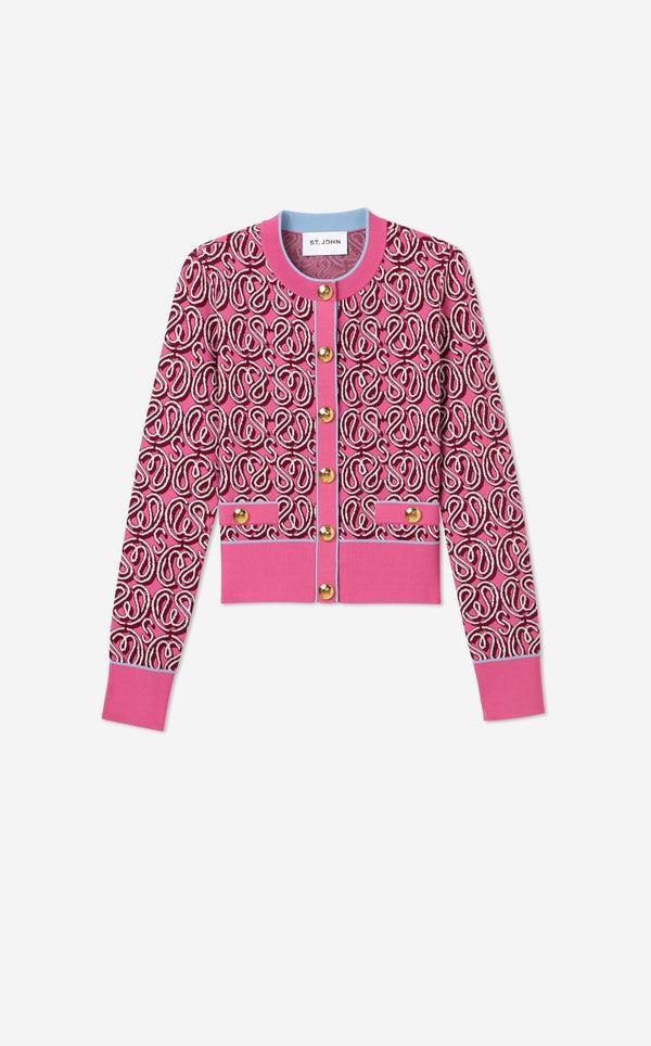 St. John Rosie Sweater In St. John X Malbon Logo Knit CARC