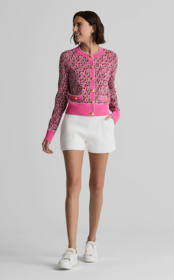 St. John Rosie Sweater In St. John X Malbon Logo Knit CARC