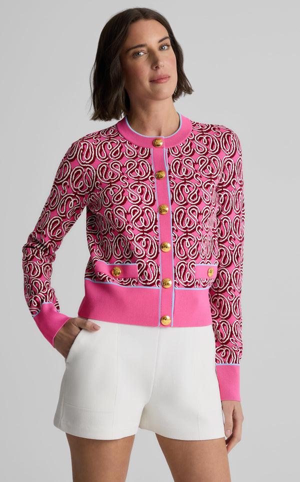 st. john Rosie Sweater in St. John x Malbon Logo Knit CARC