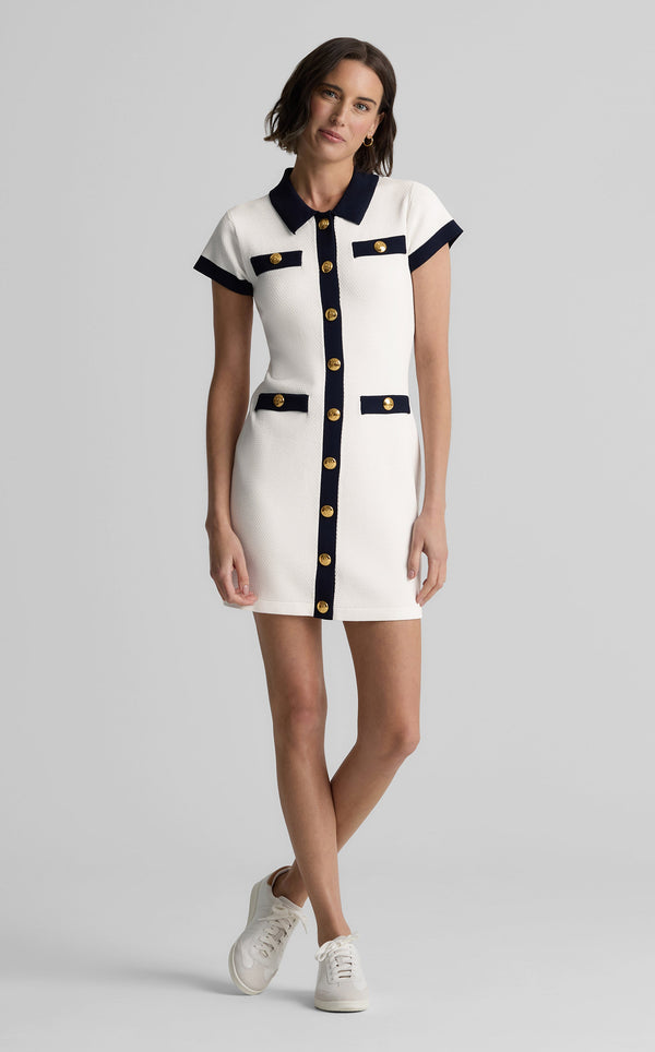 st. john Roxy Dress in St. John x Malbon Contrast Knit WHMD