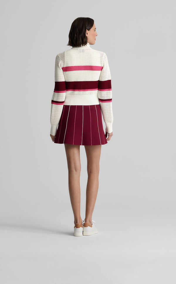 St. John Savannah Sweater In St. John X Malbon Open Knit WCRG