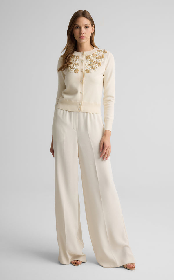 St. John Seraphina Cardigan In Hand Beaded Knit EC00