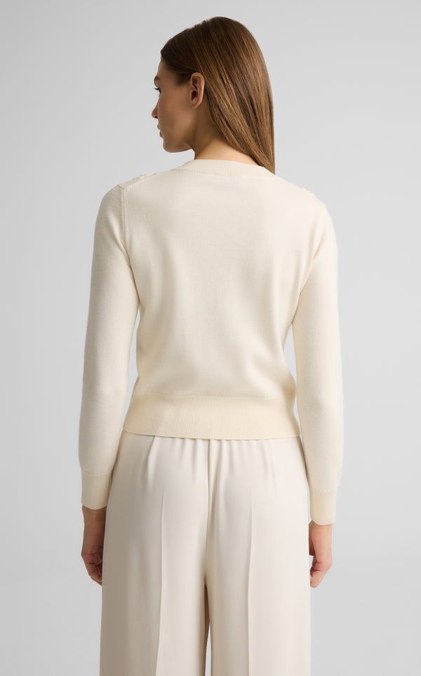 St. John Seraphina Cardigan In Hand Beaded Knit EC00