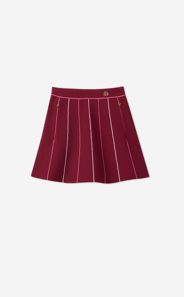 St. John Serena Skirt In St. John X Malbon Santa Roma Knit GCRW