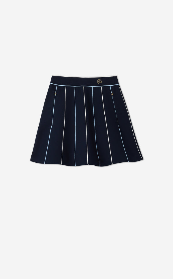 St. John Serena Skirt In St. John X Malbon Santa Roma Knit MDMU