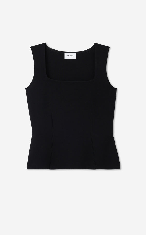 St. John Abby Top In Santa Roma Knit BK00