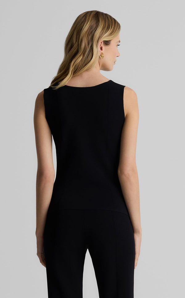 St. John Abby Top In Santa Roma Knit BK00