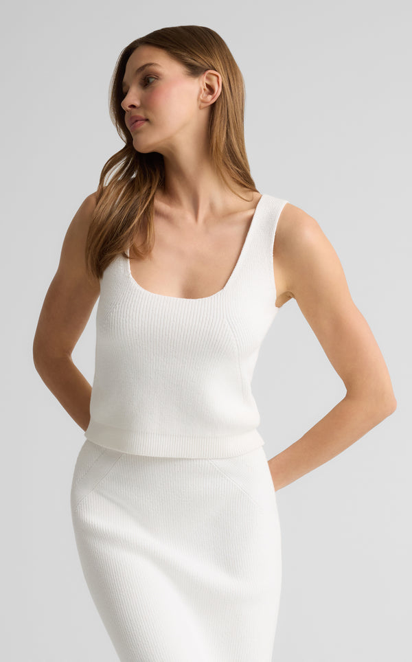 st. john Abigail Top in Redondo Rib Knit BW00