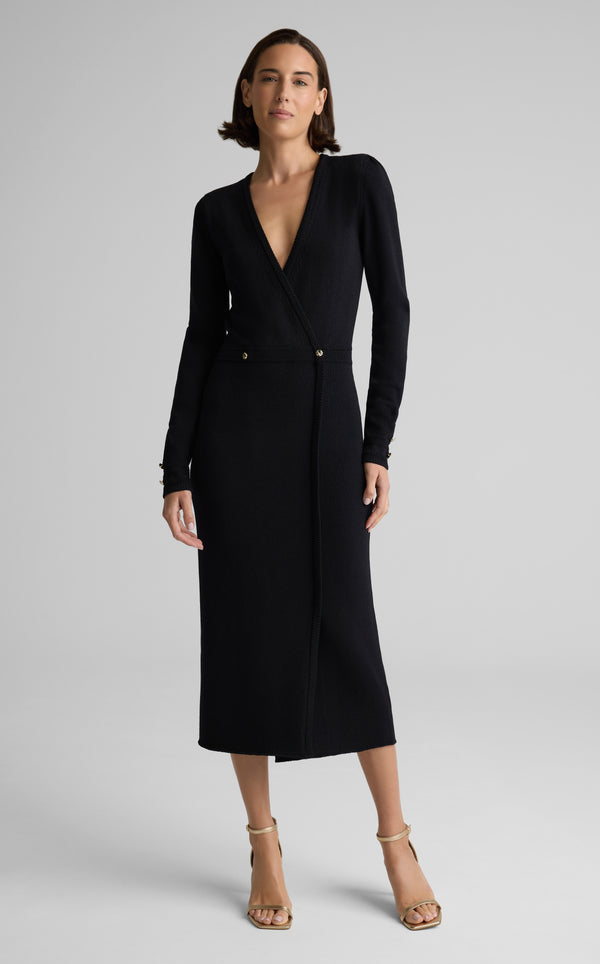 st. john Adrienne Dress in Legacy Crepe Knit BK00