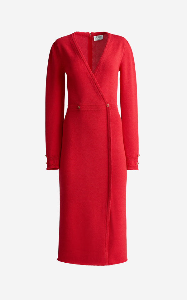 St. John Adrienne Dress In Legacy Crepe Knit DPCL