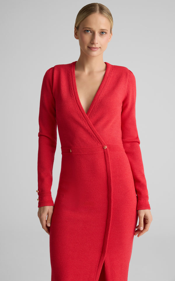 St. John Adrienne Dress In Legacy Crepe Knit DPCL