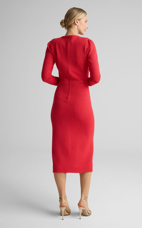 St. John Adrienne Dress In Legacy Crepe Knit DPCL