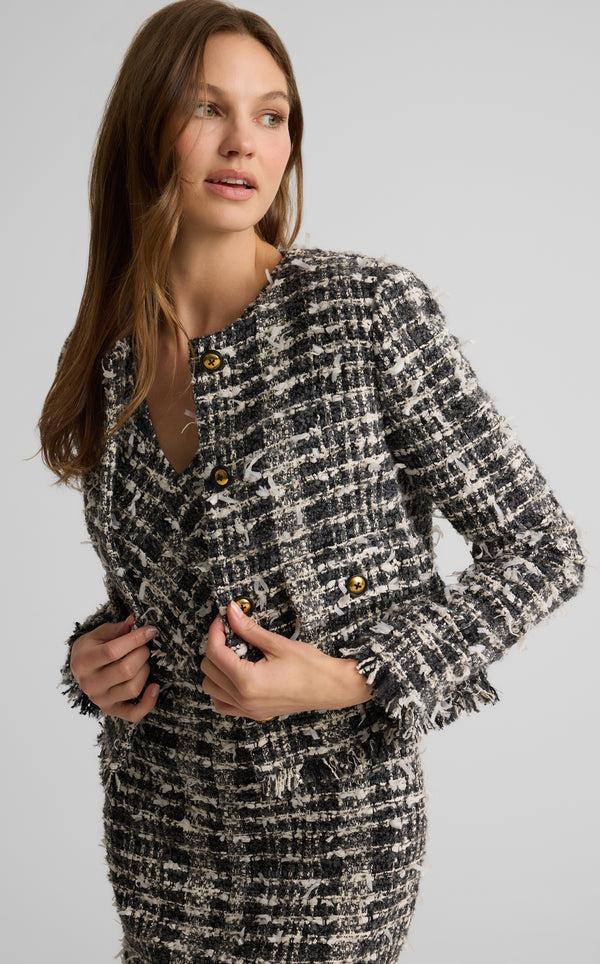 St. John Alice Jacket In Topanga Tweed MGMM