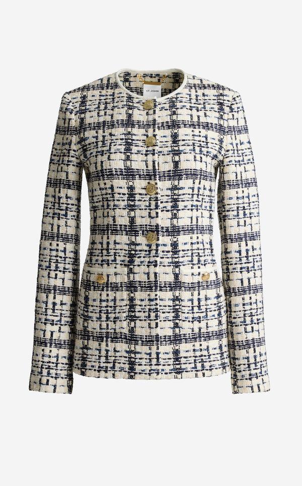 St. John Amara Jacket In St. Tropez Tweed EBWM