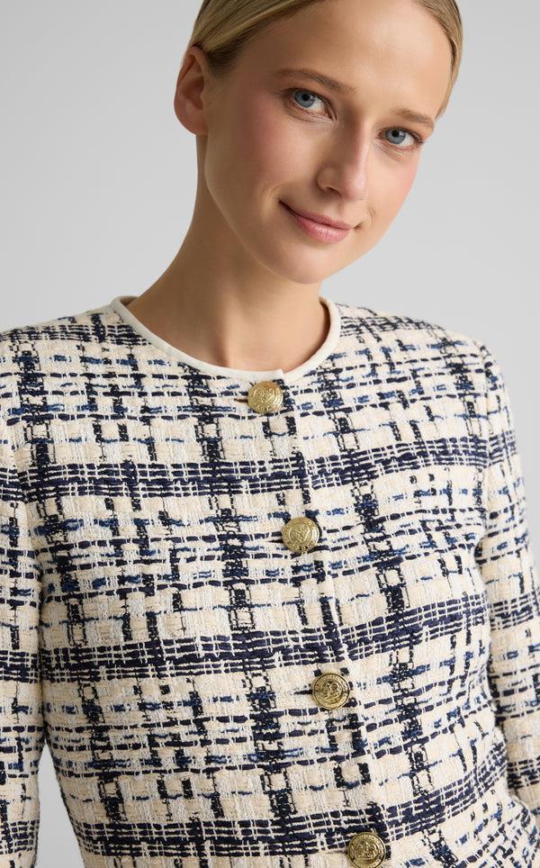St. John Amara Jacket In St. Tropez Tweed EBWM