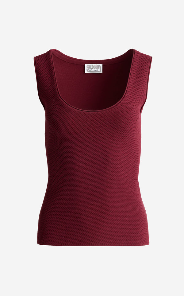 St. John Amy Shell In Venezia Knit BORX