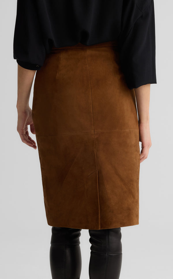 St. John Andi Skirt In Suede TOFF