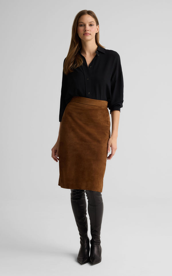 st. john Andi Skirt in Suede TOFF