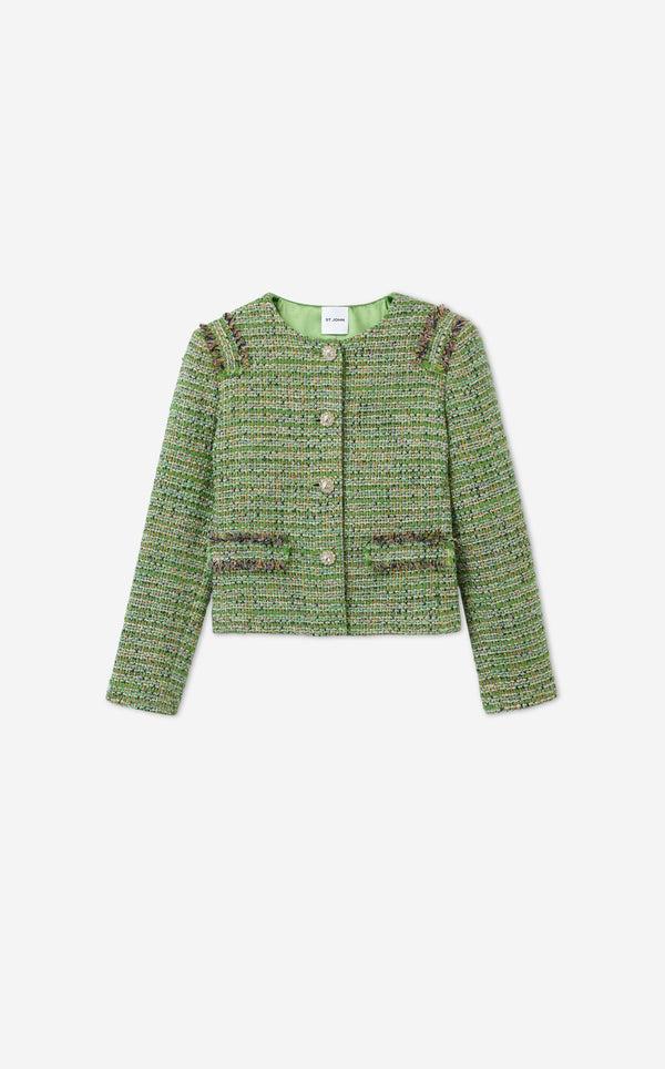 St. John Arden Jacket In Lenox Tweed JLJM
