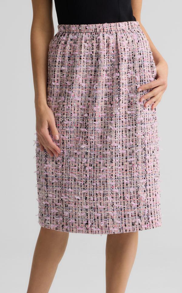 St. John Arielle Skirt In Ivy Tweed RSQM