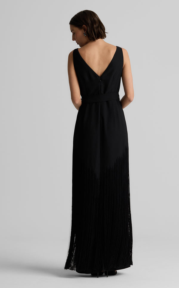 St. John Audrey Gown In Satin Back Crepe BK00