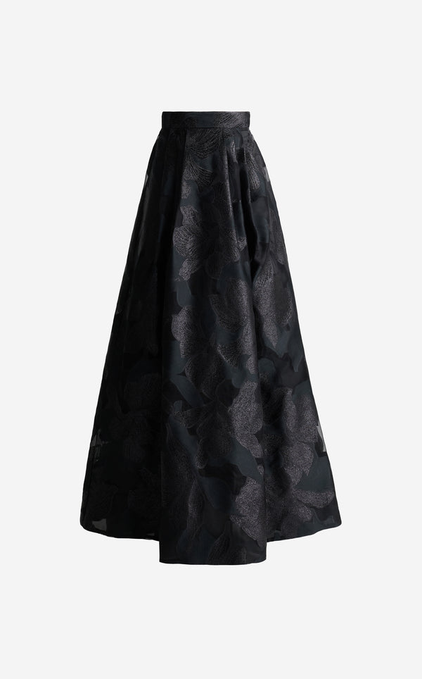 St. John Bethany Skirt In Floral Organza BK00