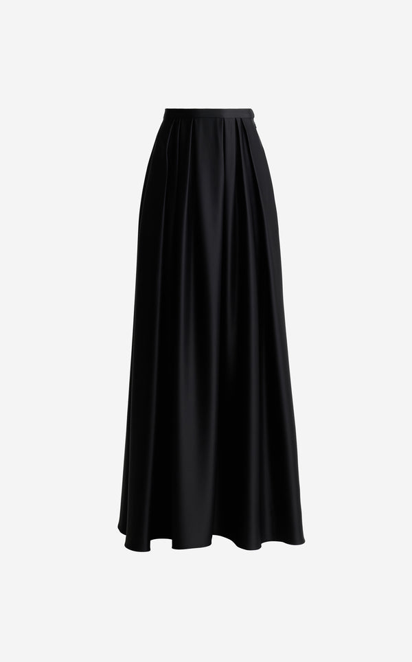 St. John Bethany Skirt In Liquid Satin BK00