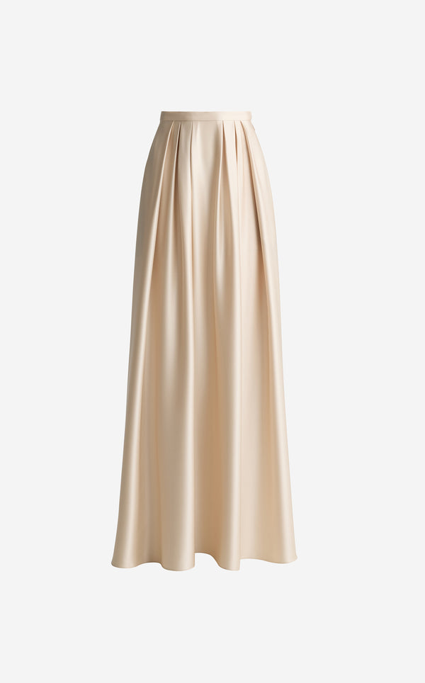 St. John Bethany Skirt In Liquid Satin LATT