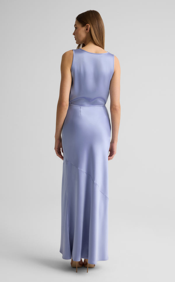 St. John Beverly Skirt In Liquid Satin IRIS