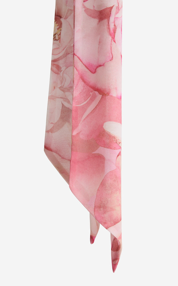 st. john Bridget Scarf In Peony Printed Silk SFPM
