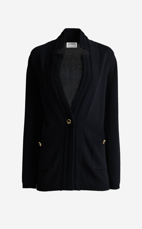 St. John Calista Jacket In Legacy Crepe Knit BK00