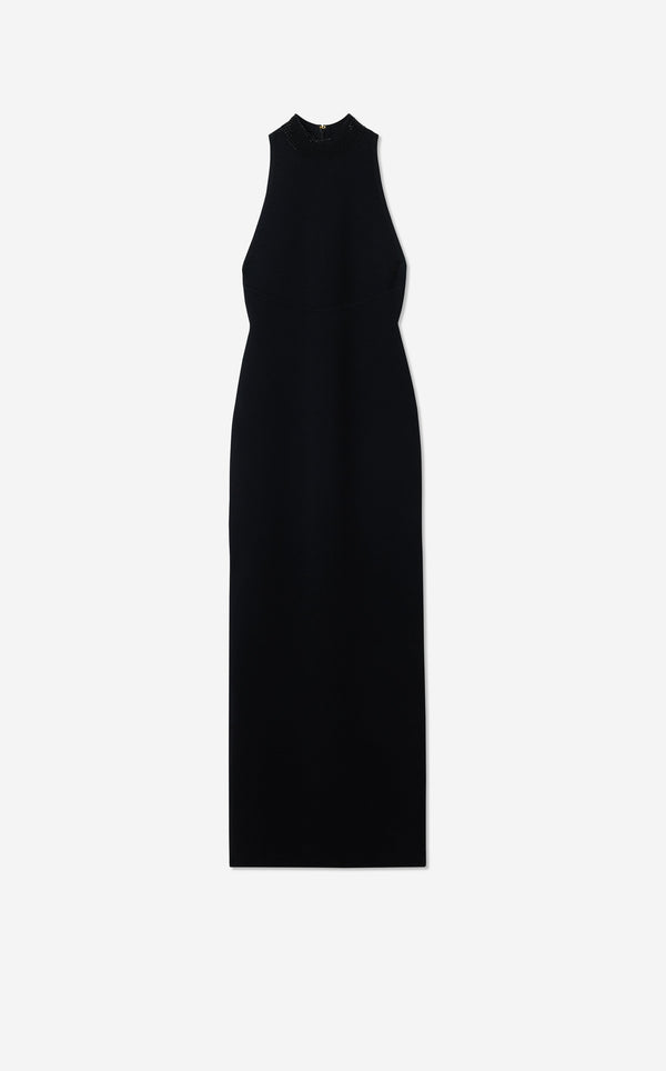 St. John Camila Gown In Santa Roma Knit BK00