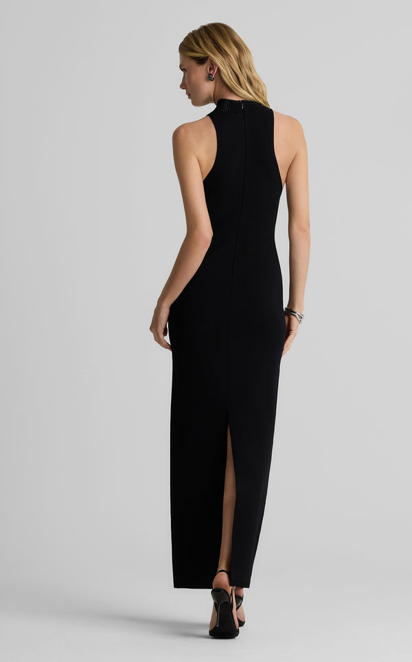 St. John Camila Gown In Santa Roma Knit BK00