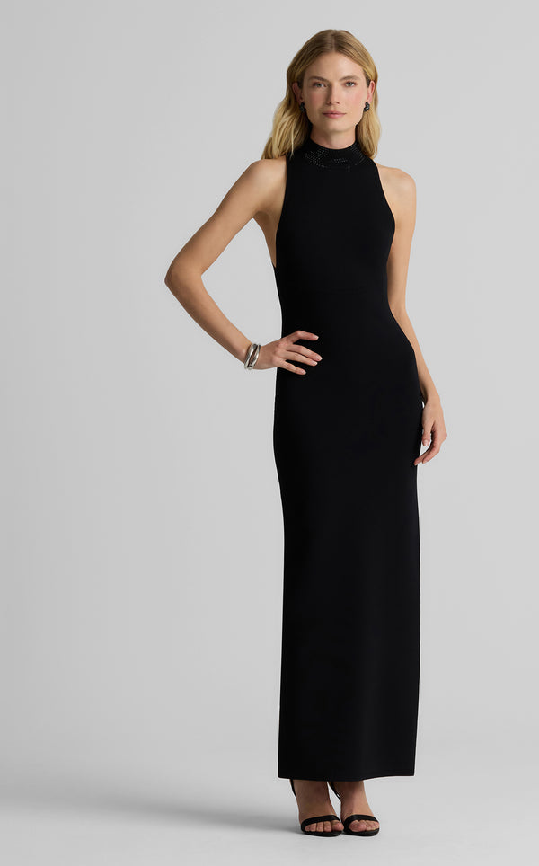 st. john Camila Gown in Santa Roma Knit BK00
