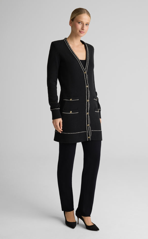 st. john Chantal Cardigan in Brisé Cotton Knit BLEM