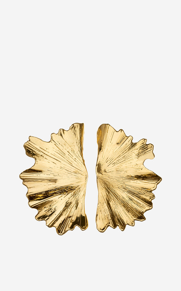 st. john Christina Caruso Gingko Leaf Earring GD00