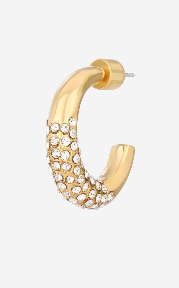 St. John Christina Caruso Pavé Hoop Earrings GD00