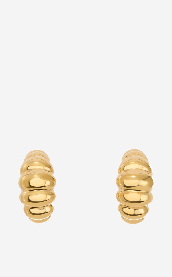 st. john Christina Caruso Tufted Hoop Earring GD00