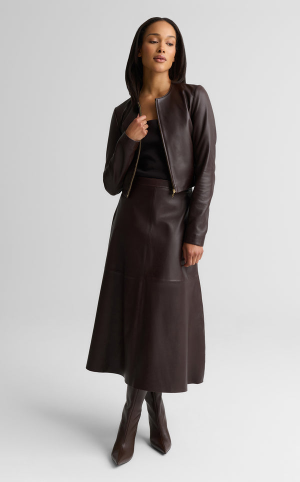 st. john Clarissa Jacket In Nappa Leather MAHG