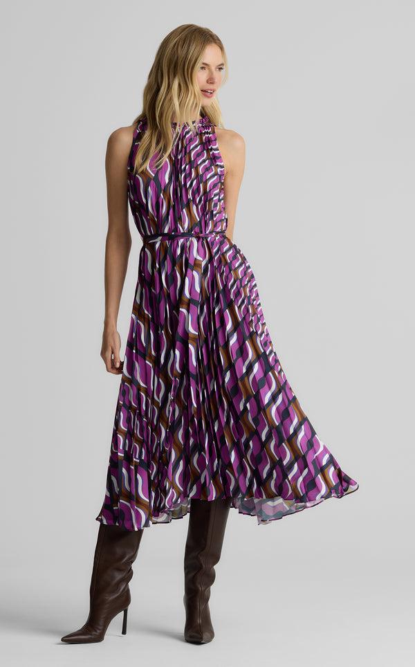 st. john Connie Dress in Vintage Block Print DPNM