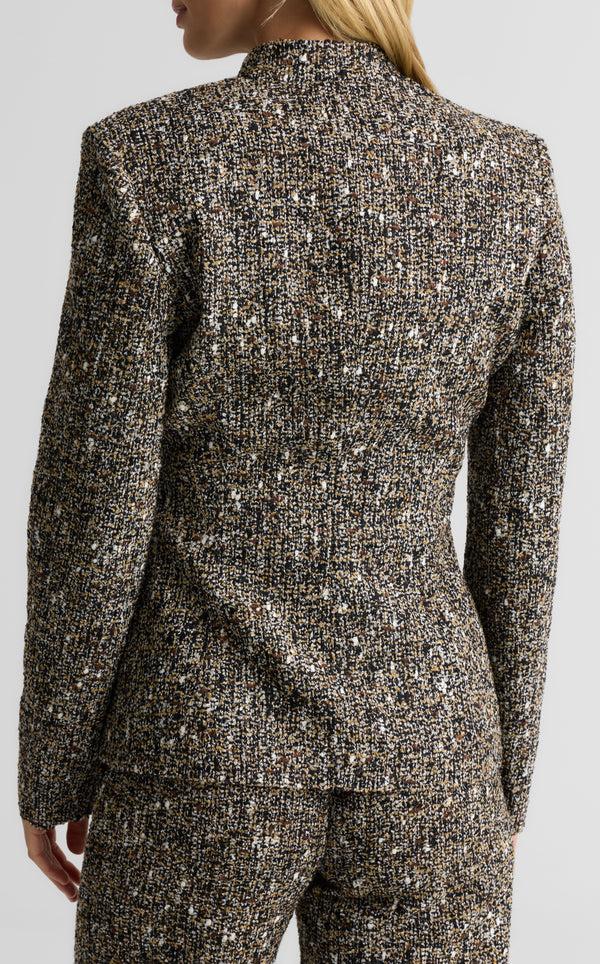 St. John Cynthia Jacket In Kensington Tweed BLEM