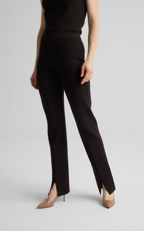 St. John Dani Pant In Santa Roma Knit MOCH