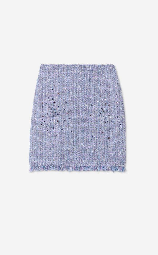 St. John Darcy Skirt In Monroe Tweed LVBM