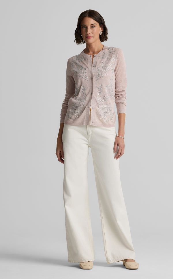 st. john Dawn Cardigan in Embellished Knit PWRS