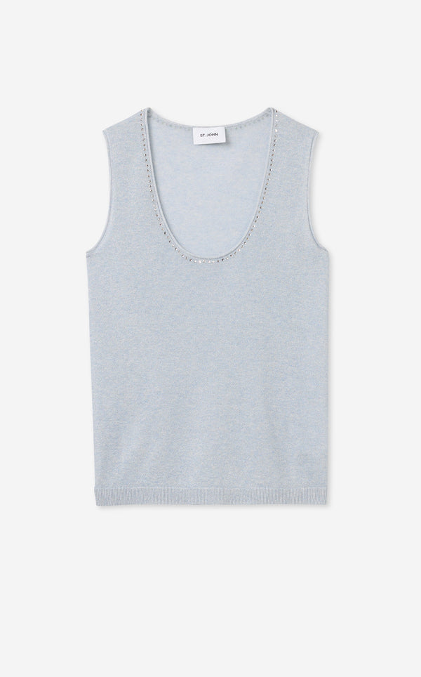 St. John Diana Shell In Metallic Knit BULG