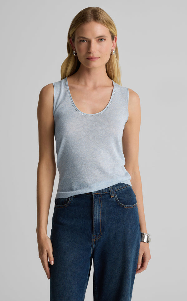 st. john Diana Shell in Metallic Knit BULG