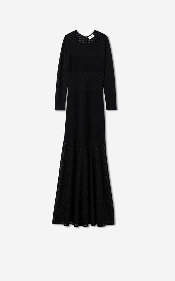 St. John Dina Gown In Diamond Knit BK00